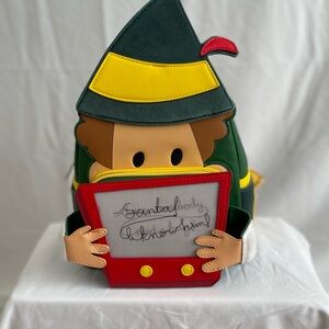 Loungefly Elf themed Mini Backpack with Etch A Sketch Design